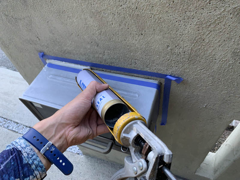 ポストにもシーリングをおこないました。