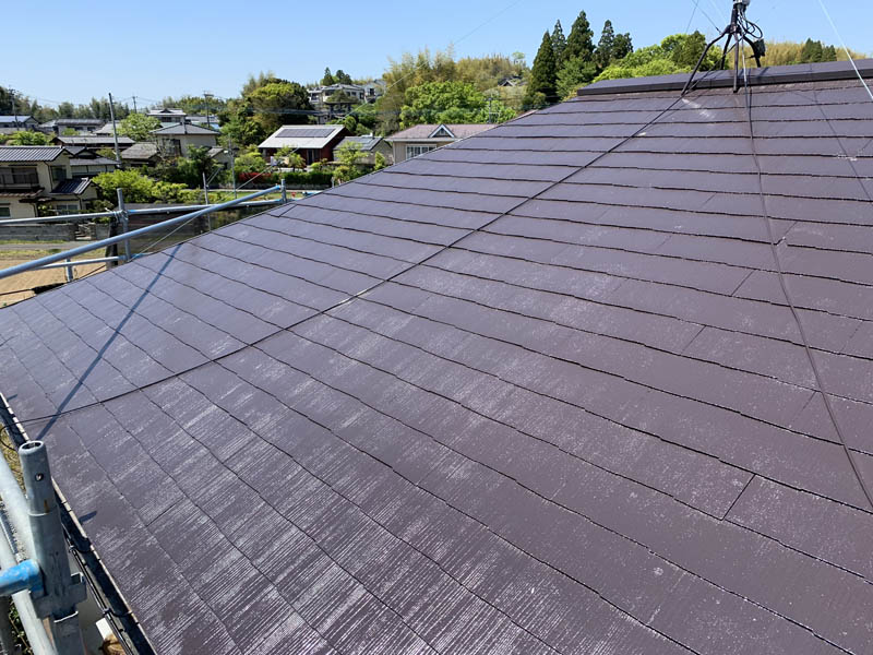 施工後の屋根の別アングルからの様子です。