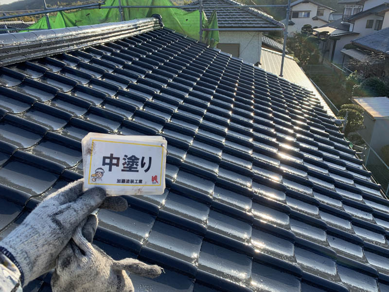 中塗り後の様子です。