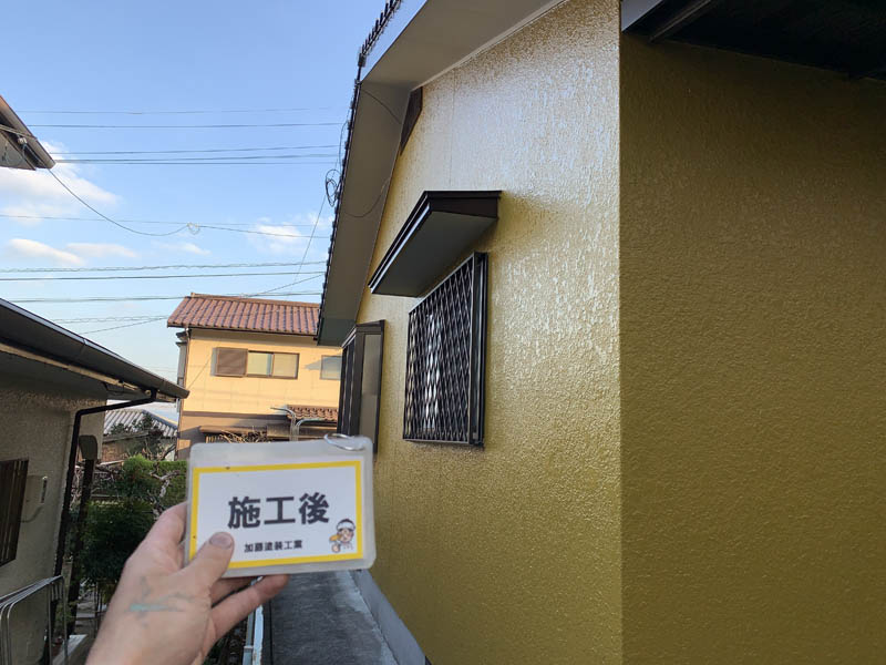 施工後の様子です。つやがいい感じに煌めいています。