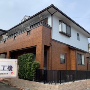 熊本市 屋根・外壁塗装事例 外壁スズカファインWB多彩仕上げ工法
