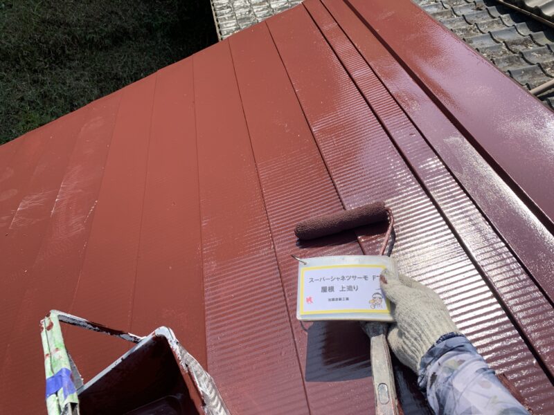 上塗り状況です。