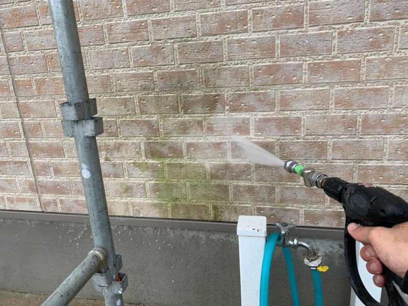 外壁　高圧洗浄状況です。