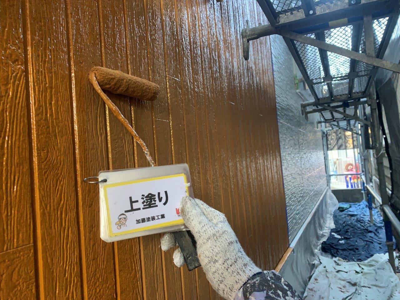 熊本市北区外壁塗装工事　w様邸　超低汚染塗料をローラーで仕上げました。