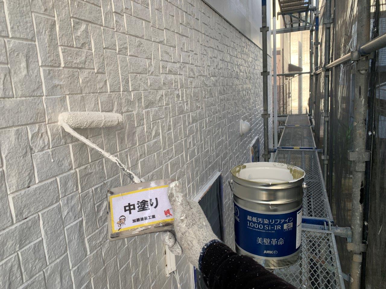 熊本市北区鶴羽田　M様邸外壁塗装　アステックペインの超低汚染リファインで塗装しました。