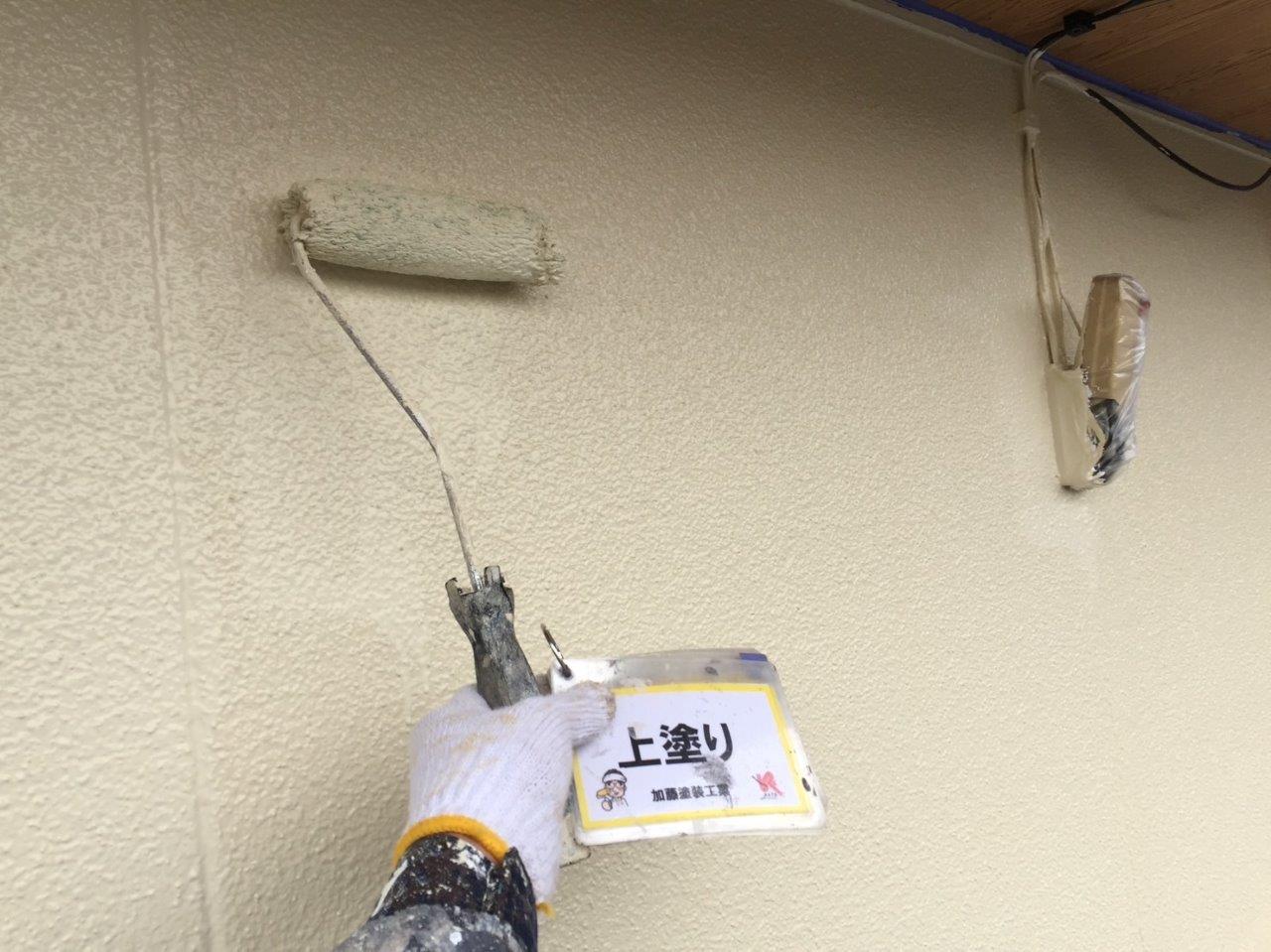 合志市須屋Ｓ様邸　外壁塗装工事　超低汚染リファイン無機フッ素で塗装しました。