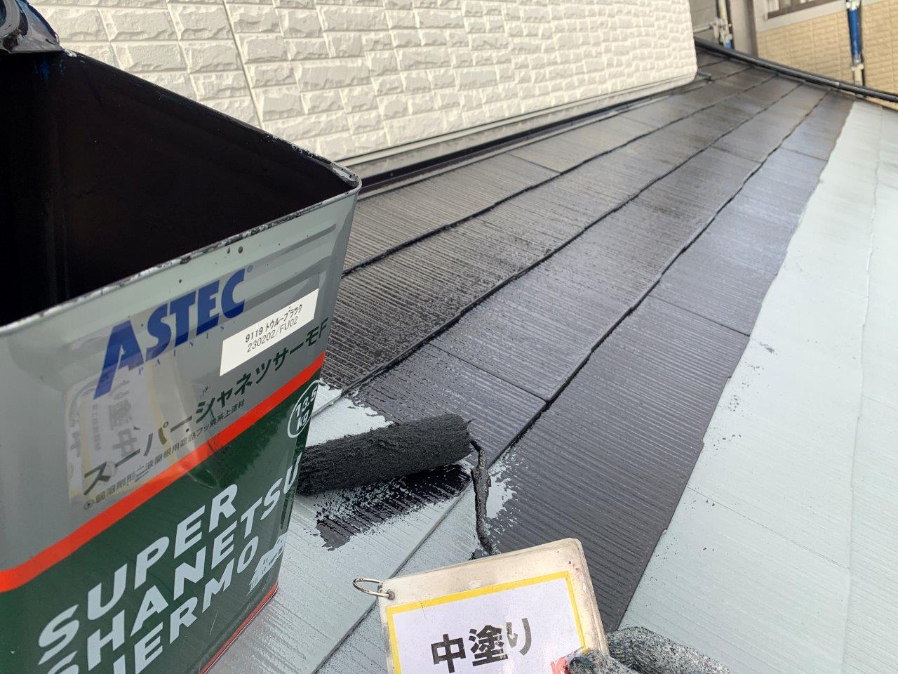 熊本市屋根工事　屋根塗装　遮熱フッ素塗装できれいに美しく。