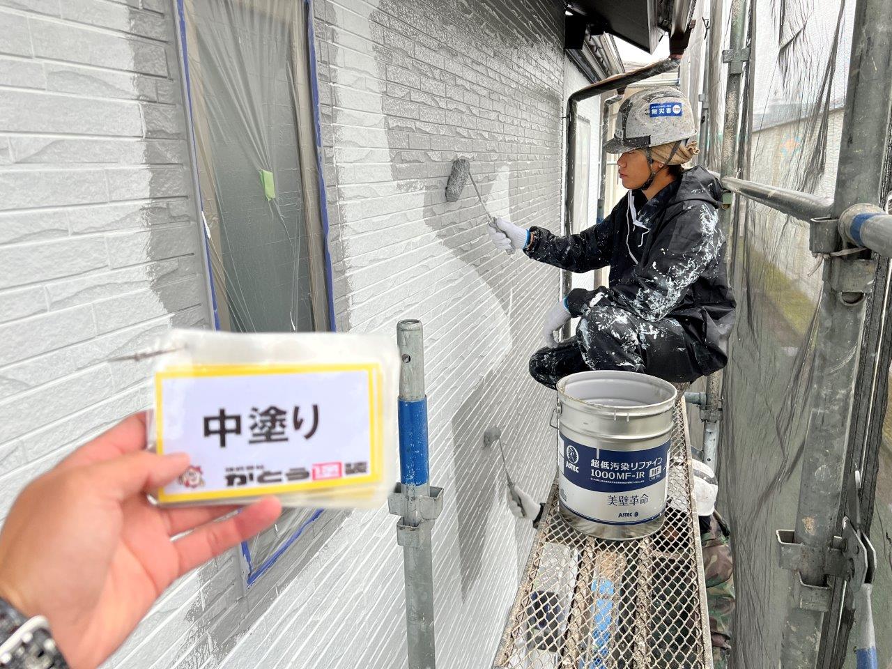 菊陽町Y様邸外壁塗装　無機フッ素塗料で塗装しました。