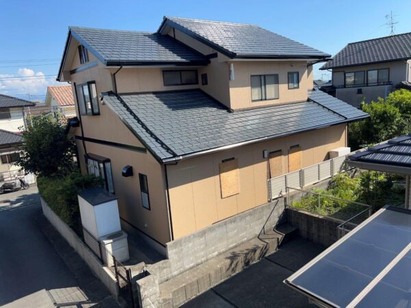 熊本市北区龍田T様邸外壁塗装，無機塗料を使用して住宅を塗替えました。