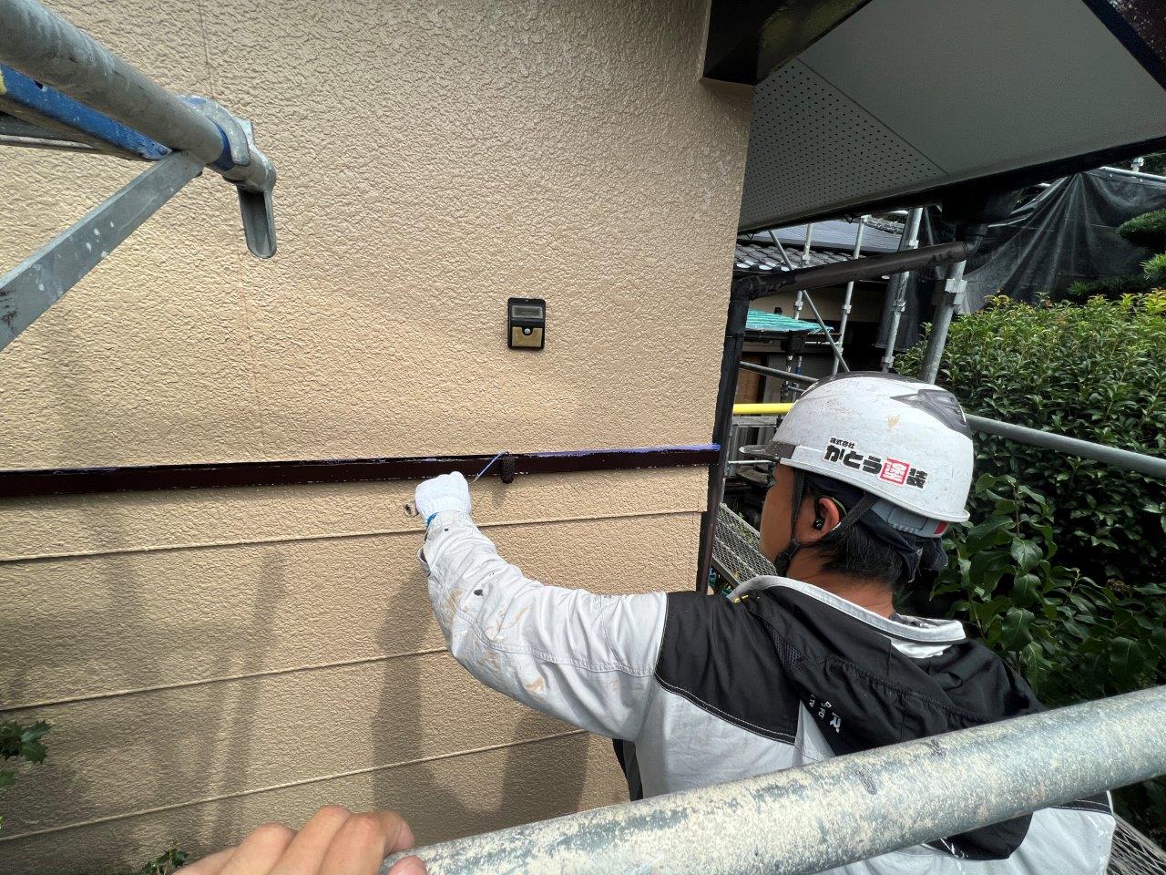 熊本市北区楠Ⅿ様邸外壁塗装，付帯部の塗装をおこないました。