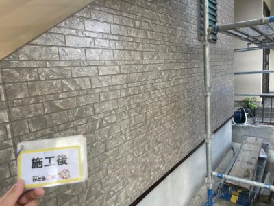 熊本市北区植木町S様邸外壁塗装，完了しました。