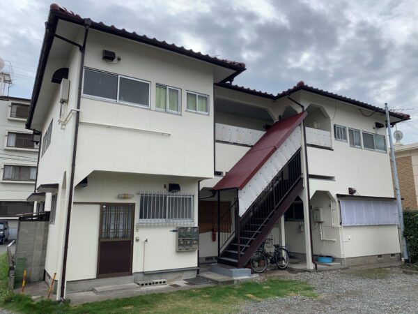 【熊本市東区御領】築40年 ひび割れしたアパート外壁をアステックペイントのフッ素REVOで塗装改修