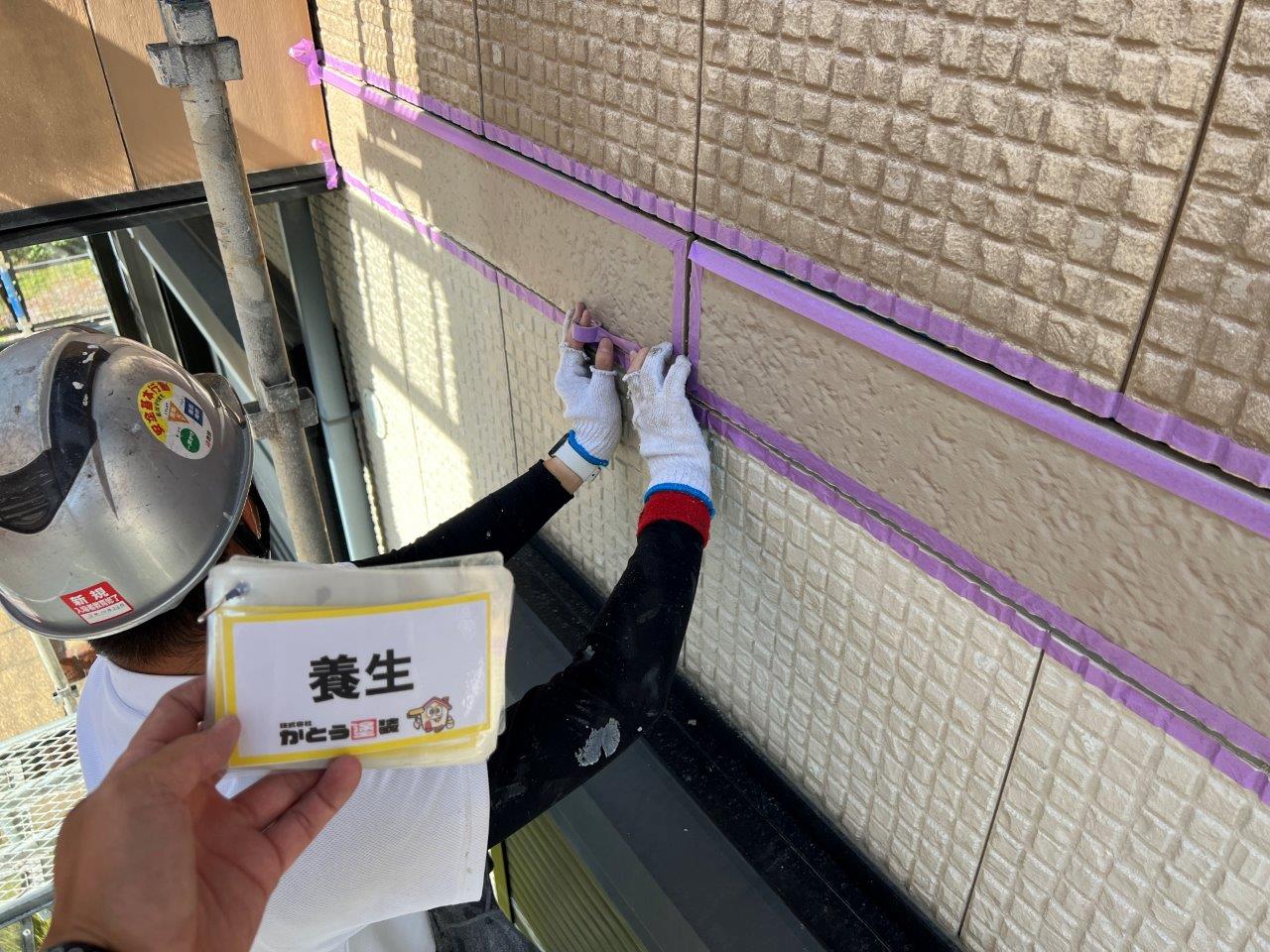 合志市須屋ｋ様邸外壁塗装，シーリング工事をおこないました。