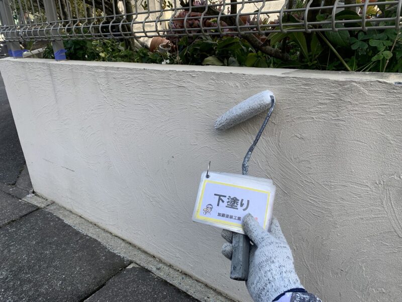 下塗りの様子です。