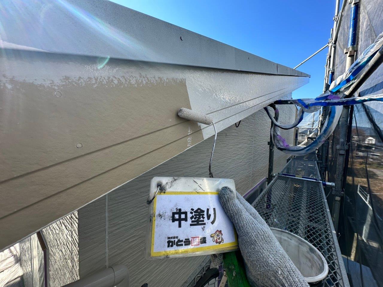 熊本市北区清水Ｆ様邸外壁塗装，付帯部の塗装をおこないました。