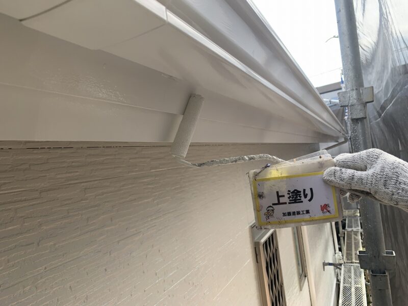 上塗りの様子です。