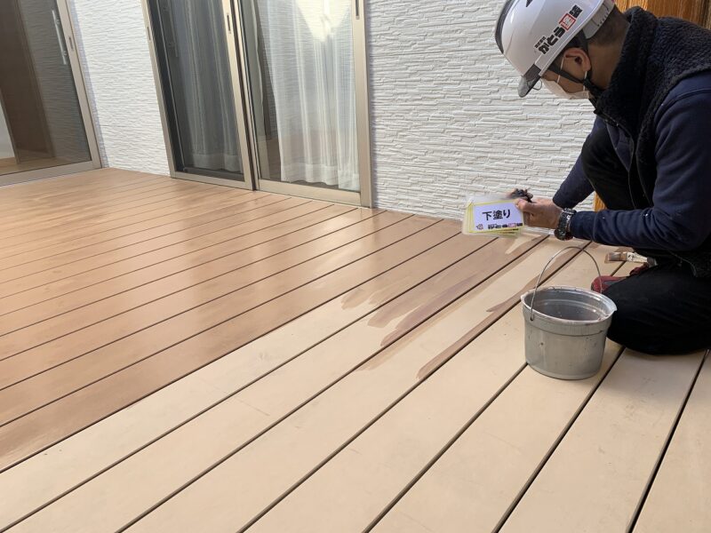 下塗りの様子です。