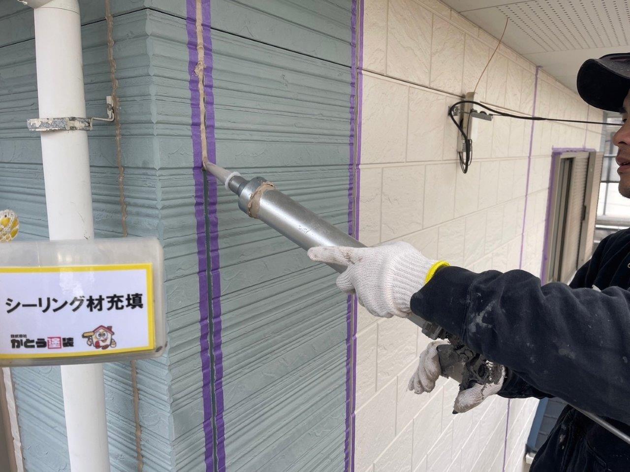 熊本市北区龍田Y様邸外壁塗装，シーリングの打ち替え工事をおこないました。