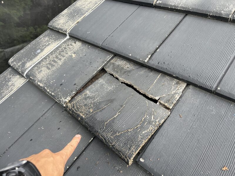 破損している瓦が数枚ありました。