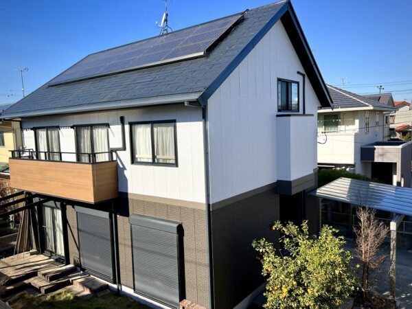 合志市K様邸　外壁屋根塗装　高耐久のフッ素塗料でおしゃれな２トーンカラーが長持ちするお家になりました