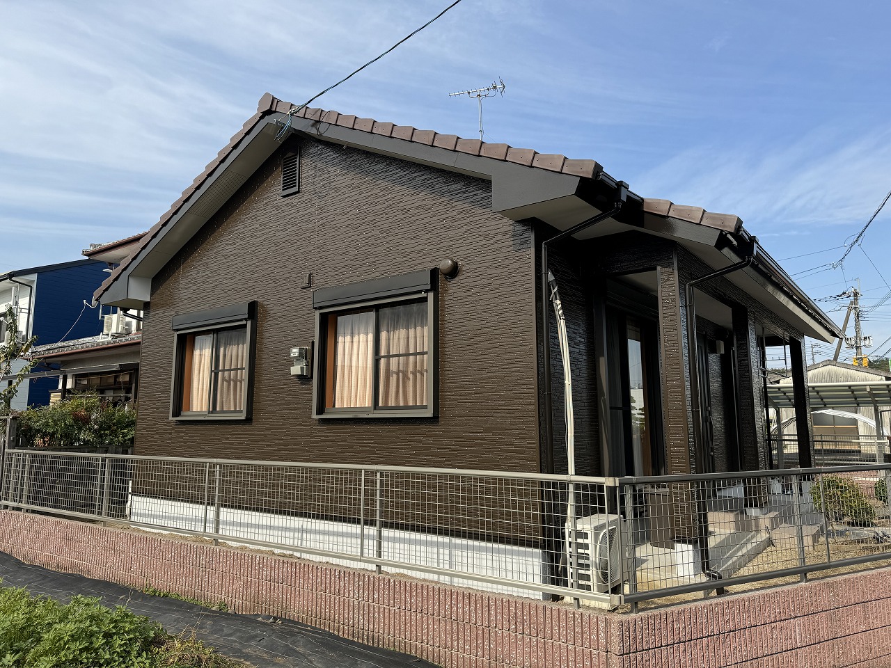 熊本市北区U様邸　外壁塗装　耐候性の高い塗料で新築のような外観を長く持続できるお家になりました