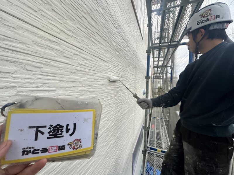 下塗りの様子です。