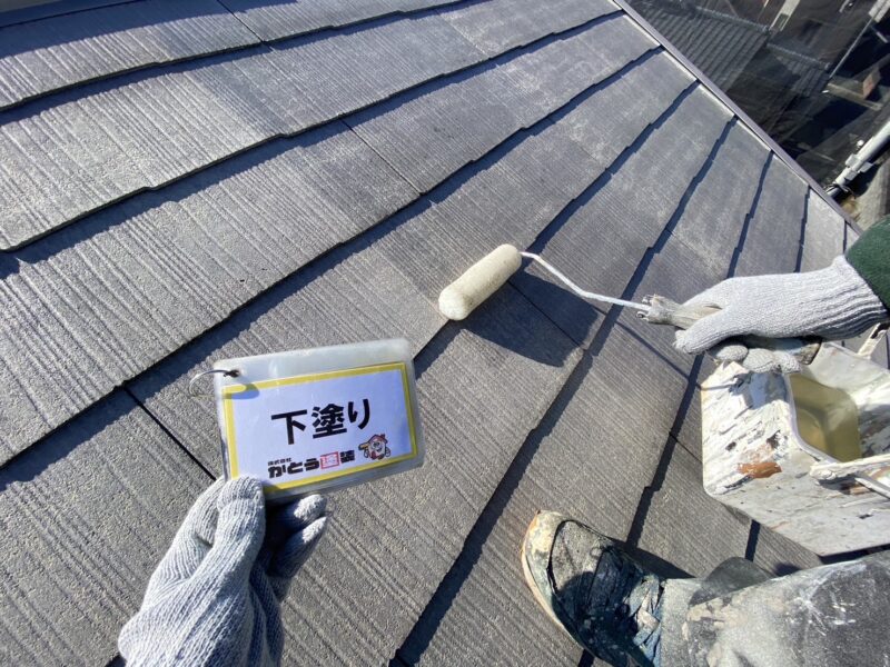 下塗りの様子です。