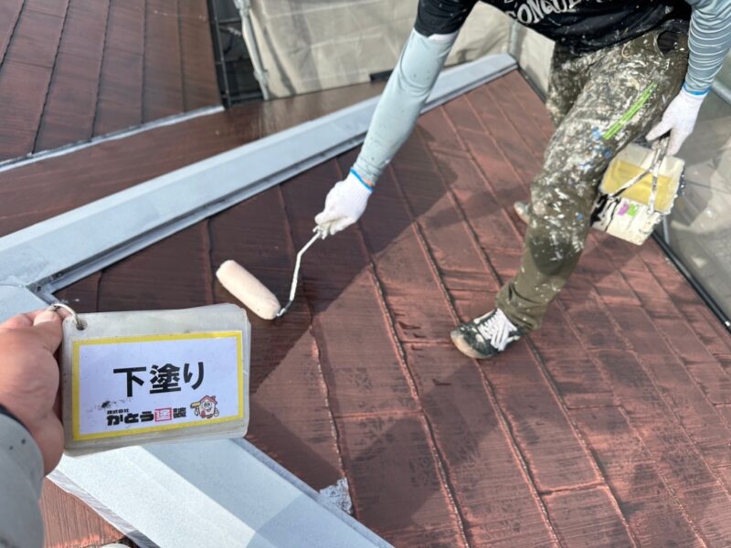 下塗りの様子です。