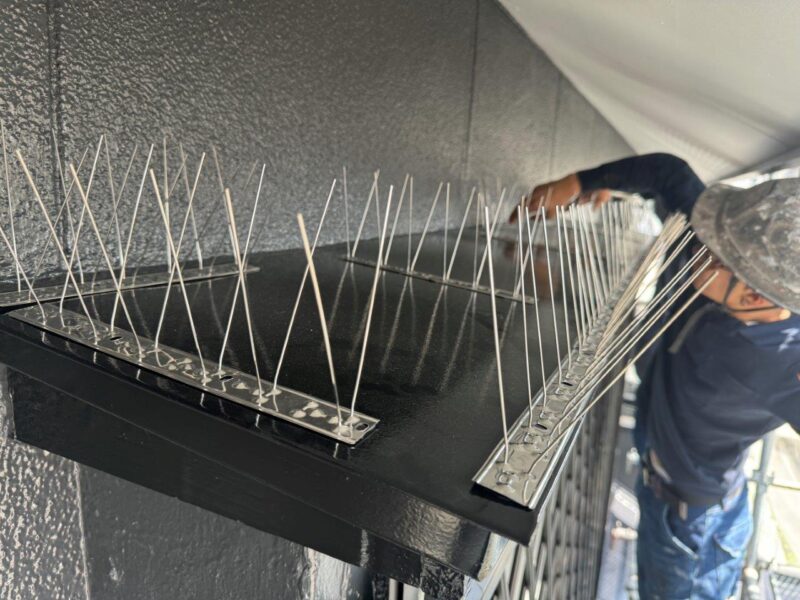 ハト除けを設置します。<br />塗装以外でお困りのことがございましたら、お気軽にご相談ください。