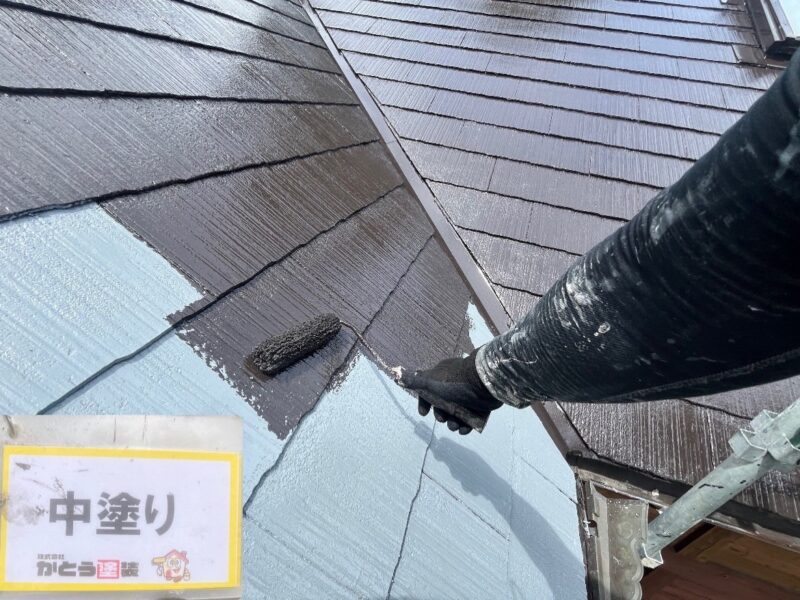 中塗りの様子です。