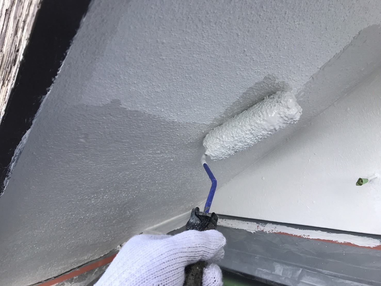 熊本市北区N様邸外壁塗装，軒天の塗装をおこないました