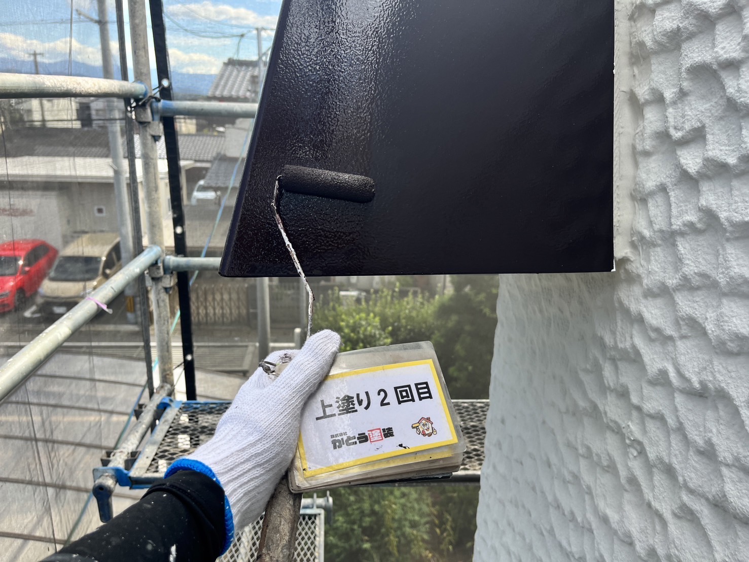 熊本市東区N様邸外壁塗装，付帯部の塗装をおこないました