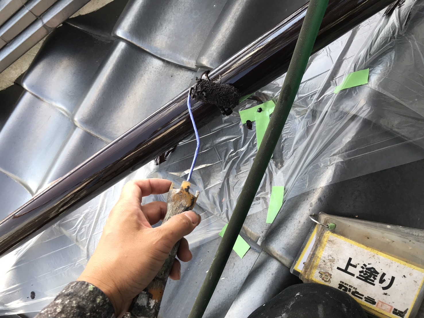 熊本市北区N様邸外壁塗装，雨樋の塗装をおこないました