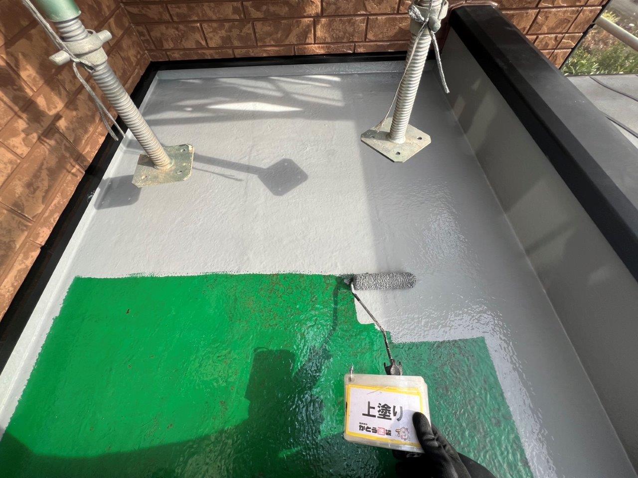 合志市F様邸外壁塗装，防水塗装をおこないました