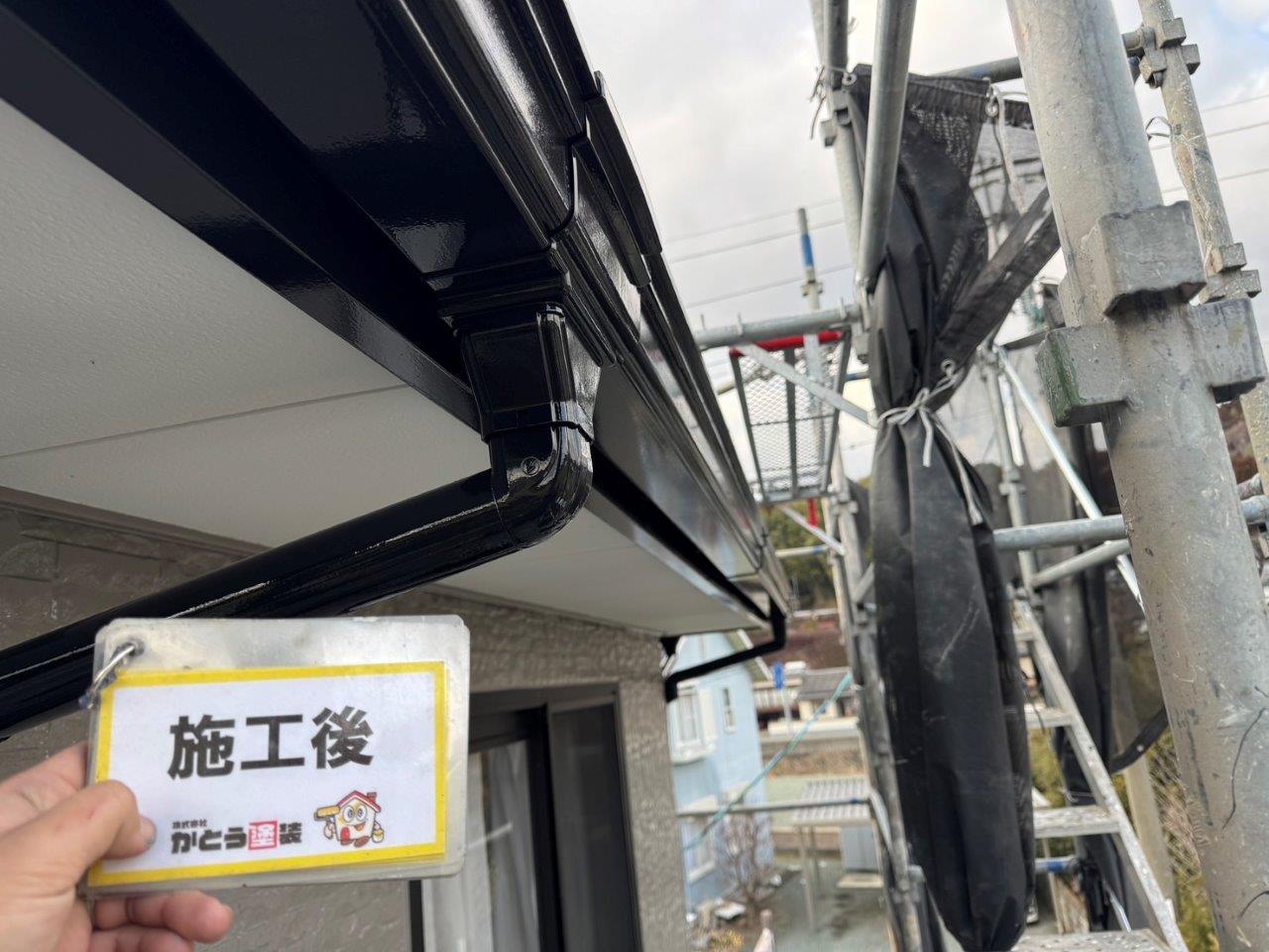 菊池市K様邸外壁塗装，施工完了しました