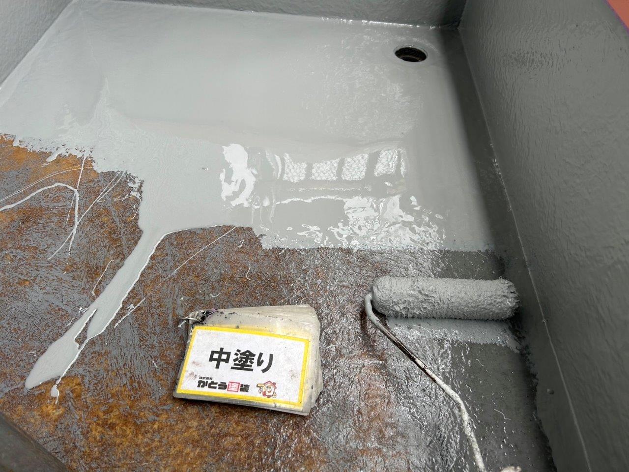 菊陽町H様邸外壁塗装，バルコニーの防水塗装をおこないました