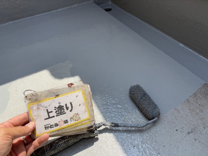 上塗りの様子です。