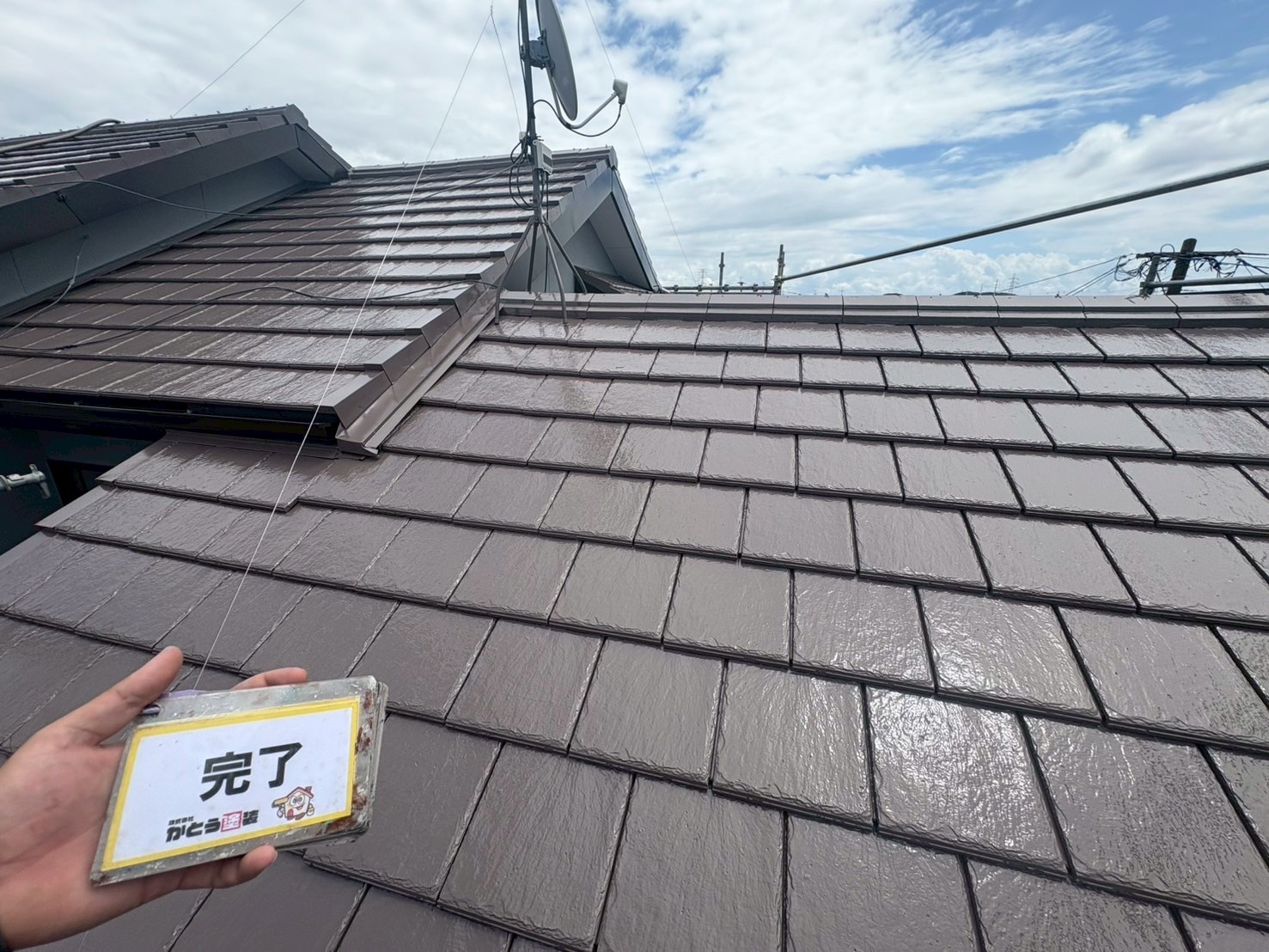 合志市K様邸の断熱塗装・遮熱塗装工事が完了しました。