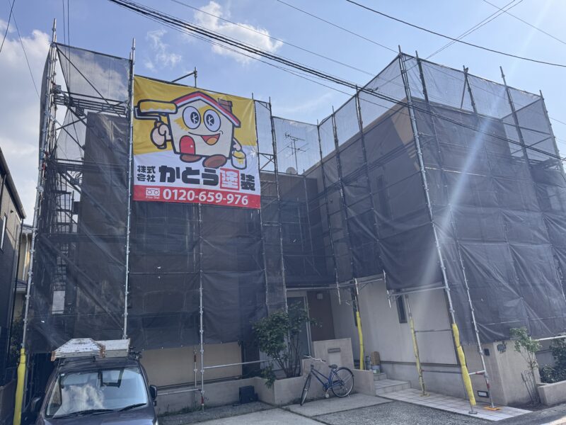 足場仮設の様子です。