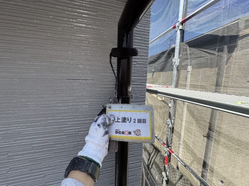 上塗り2回目の様子です。