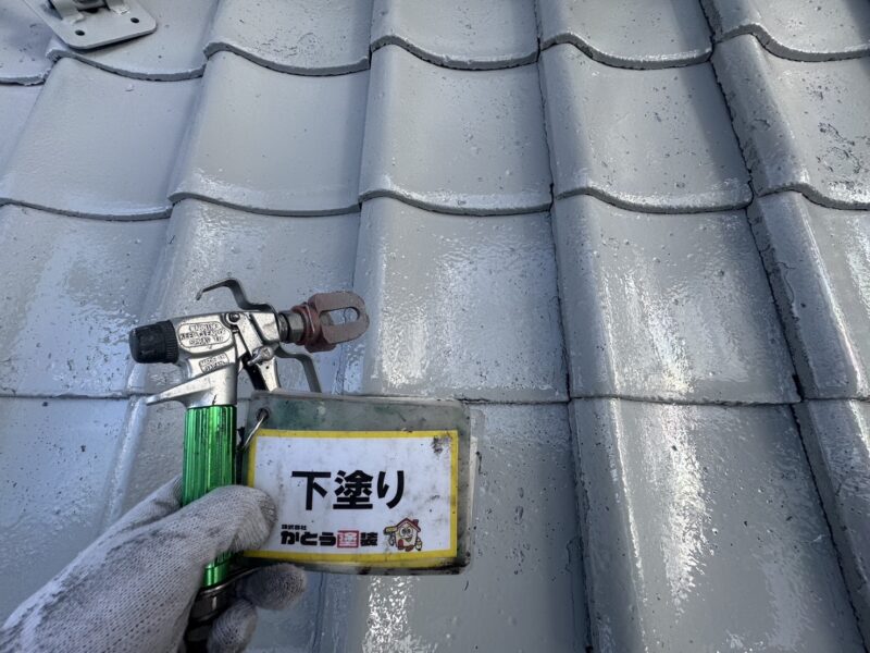 下塗りの様子です。