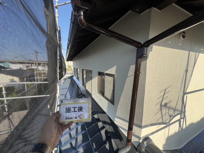 外壁は無機塗料を使用していますので、汚れがつきにくく塗り立ての綺麗が長く続きます。