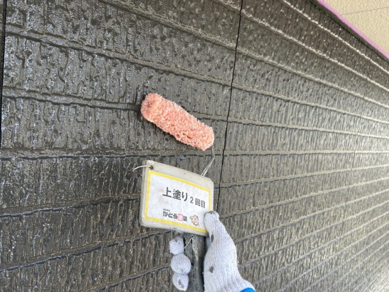 上塗り2回目の様子です。