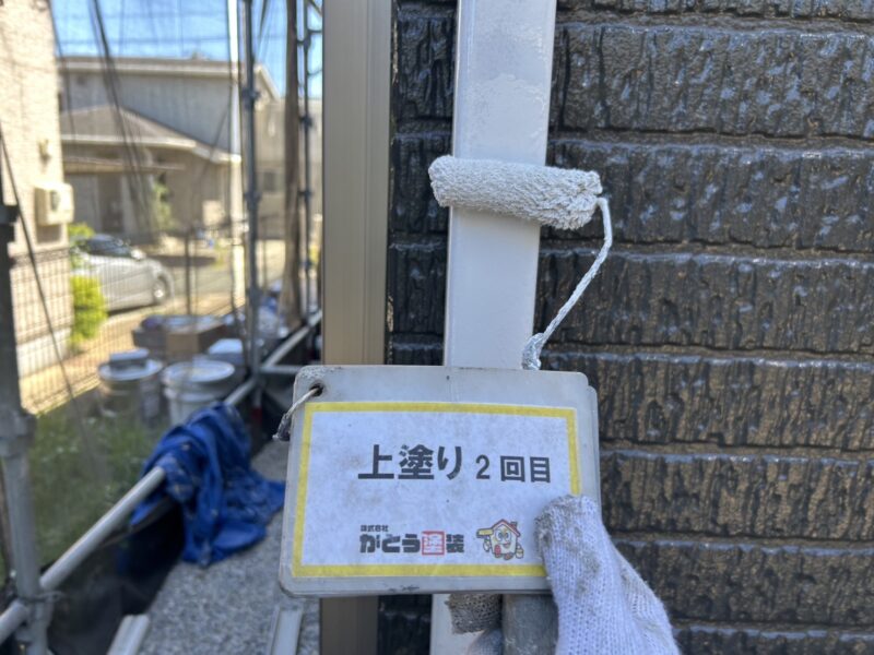 上塗り2回目の様子です。