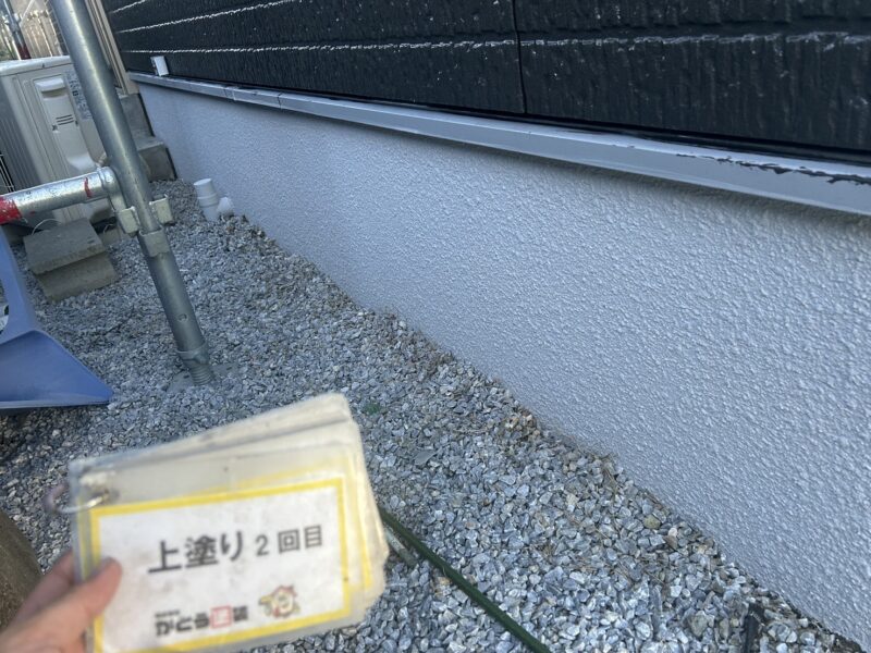 上塗り2回目の様子です。