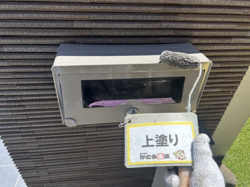 上塗りの様子です。
