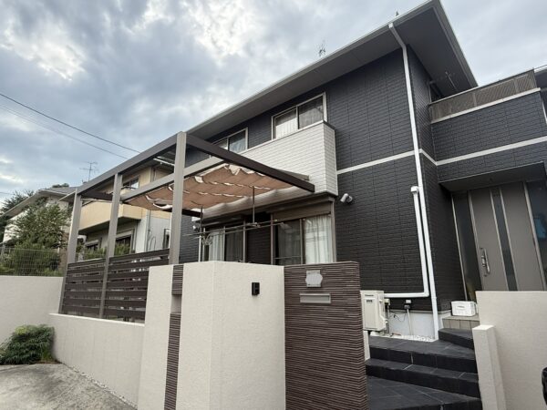 外壁塗装，屋根塗装　熊本市北区O様邸　屋根表面や室内の温度上昇を抑制してくれる効果が期待できる断熱塗料ガイナを使用しました