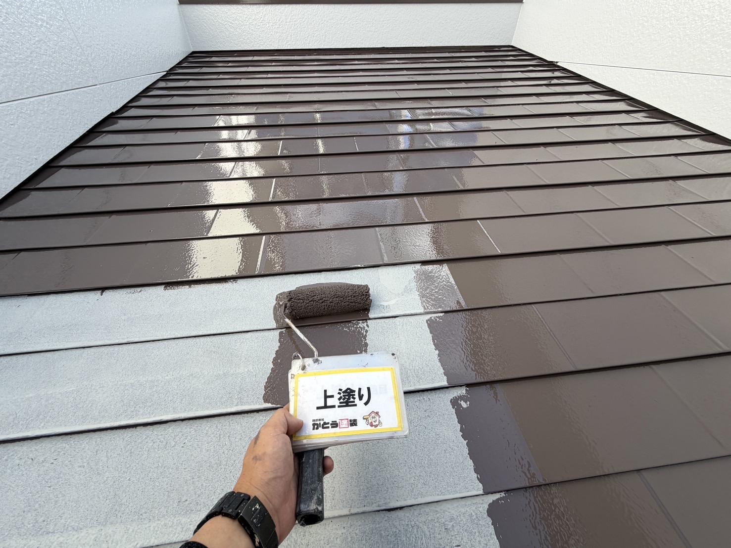 外壁塗装，屋根塗り替え工事　熊本市北区K様邸　遮熱性に優れた塗料で屋根の塗り替えをおこないました