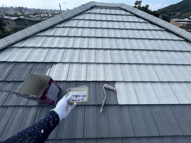 下塗り2回目の様子です。