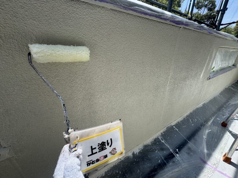 上塗りの様子です。